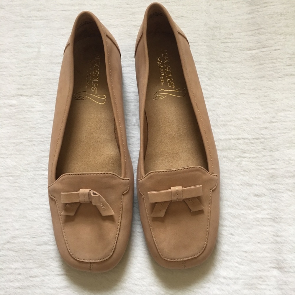 Aerosoles Call Me Stitch N Turn Nubuck Loafers